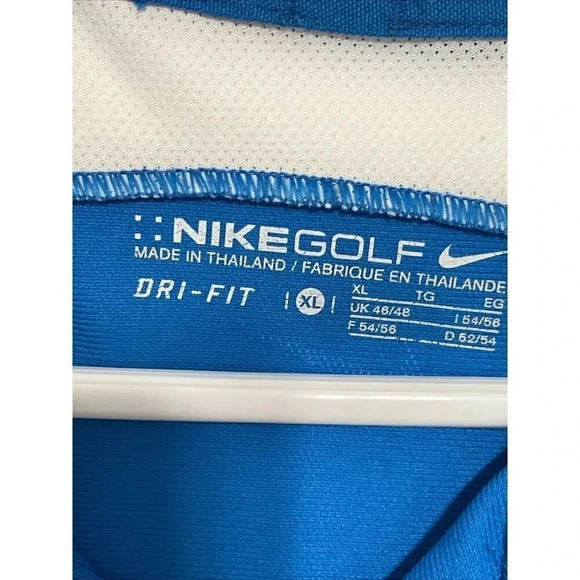 Nike Shirt Mens Extra Large Golf Polo  Blue Dry Fit Classic Collared Sport - Picture 5 of 8